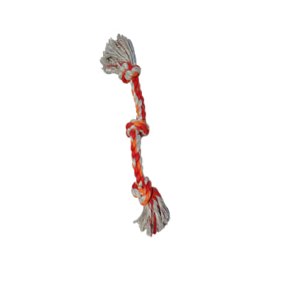 Mammoth juguete cuerda con 3 nudos para perro pequeño rojo/naranjo/gris
