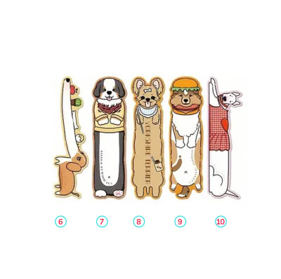 Marcador de libro diseño de razas de perro Bull Terrier, Galgo, Boyero, Yorkie, Pastor