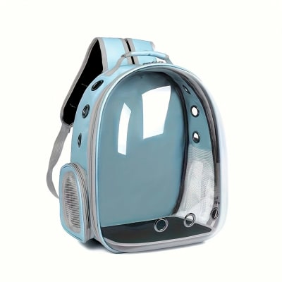 Mochila de trasporte para gatos o perros pequeños de hasta 5kg celeste