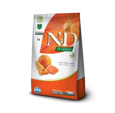 N&D Pumpkin gato adulto salmón, calabaza y naranja libre de granos