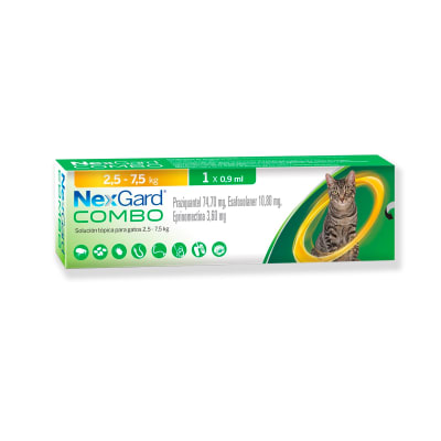 NexGard Combo antiparasitario para gatos de 2.5 - 7.5 kg