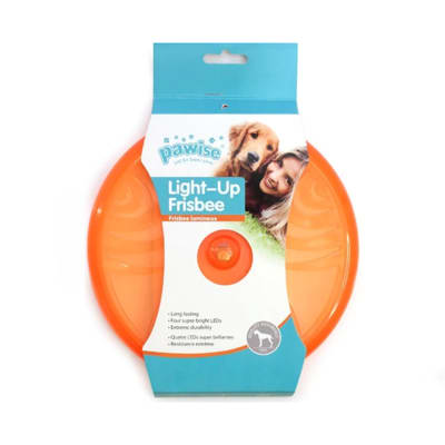 Pawise juegute frisbee con luz color naranjo (20cm)