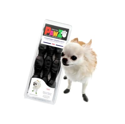 PawZ Botitas protectoras para perro talla Tiny color negro
