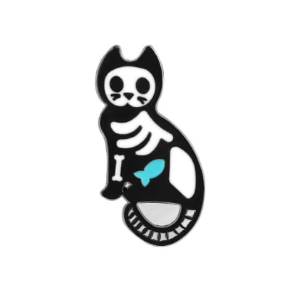 Pin esmaltado diseño de gatito calaverita