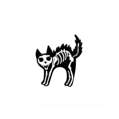 Pin esmaltado diseño de gatito calaverita encrespada