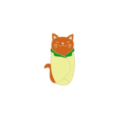 Pin esmaltado diseño de gato taco