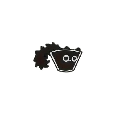 Pin esmaltado diseño gatito negro en un vaso con la cola afuera