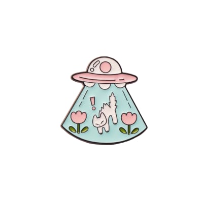 Pin esmaltado diseño de Gatito abducido