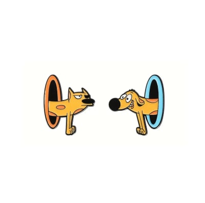 Pin esmaltado diseño de Catdog en un portal dimensional