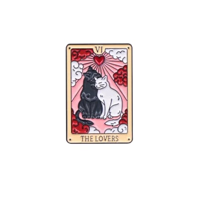 Pin esmaltado diseño de gato The Lovers