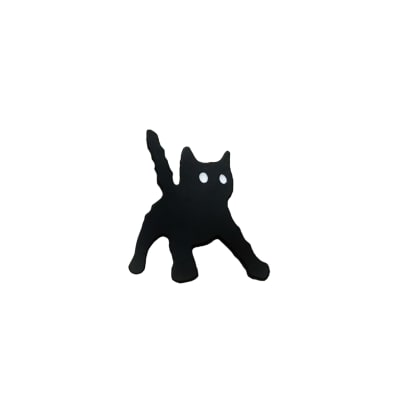 Pin esmaltado diseño de gato negro graffiti