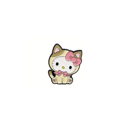 Pin esmaltado con diseño de gatito Hello Kitty disfrazado de gato