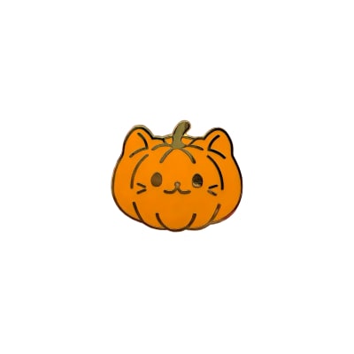 Pin esmaltado diseño de gato calabaza de Halloween