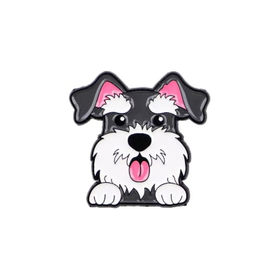 Pin esmaltado diseño de perro shnauzer