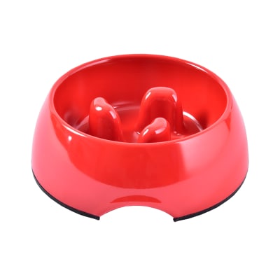Mascan Plato Anti-Ahogo Rojo para perros