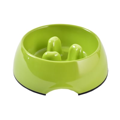 Plato Mascan Anti-Ahogo para perro color verde