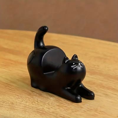 Porta celular diseño de gato negro