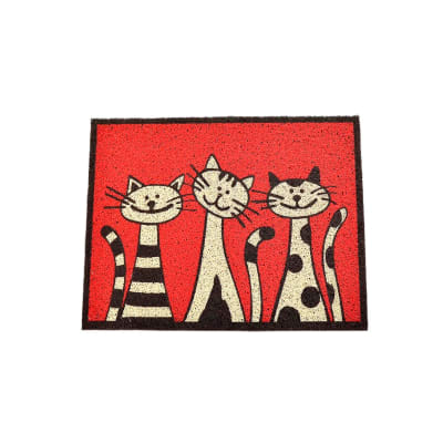 Alfombra rectangular para salida de baño Pets diseño Gatos rojos 40 x 60cm