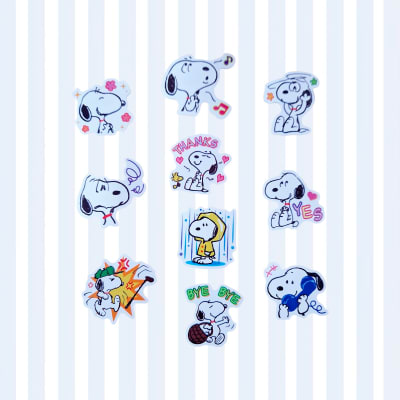 Set de 10 stickers ilustrados de Snoopy modelo 5