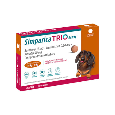 Simparica TRIO Masticable 5 a 10 kg