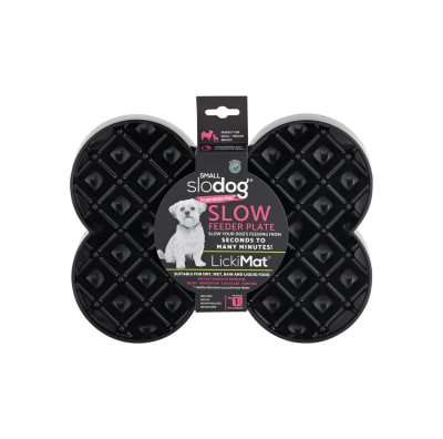 LickiMat Slodog Slow Feeder plato para perros ansiosos color negro