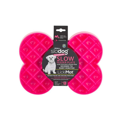 LickiMat Slodog Slow Feeder plato para perros ansiosos color rosado