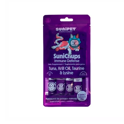 Snack húmedo para gato SuniChups Immune Defense