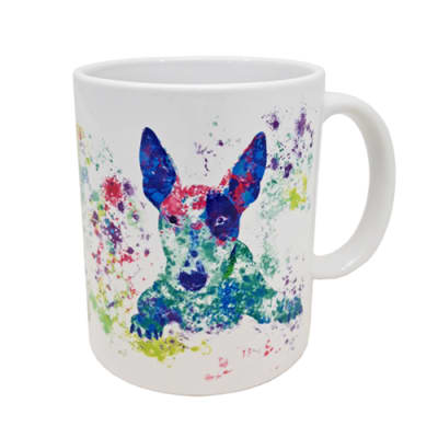 Tazón blanco Whee Dog Lover Bullterrier