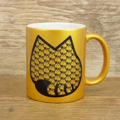 Tazón dorado Whee Cat Lover Narices de colores