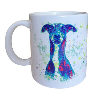 Tazón blanco Whee Dog Lover Galgo