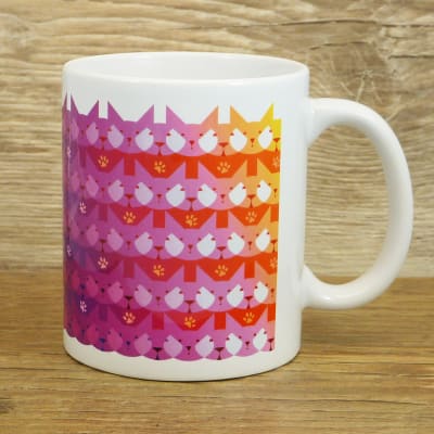 Tazón plateado Whee Cat Lover textura gatos