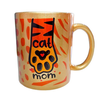 Tazón dorado  Cat Mom de Whee (Para toda mamá petlover)