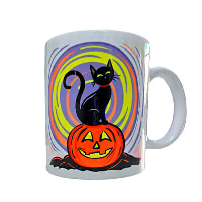 Tazón Halloween blanco Whee Cat Lover