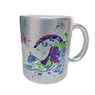 Tazón plateado Whee Cat Lover Gato Yoga