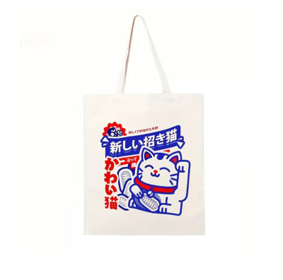 Bolso Tote diseño gatito de la suerte japonés