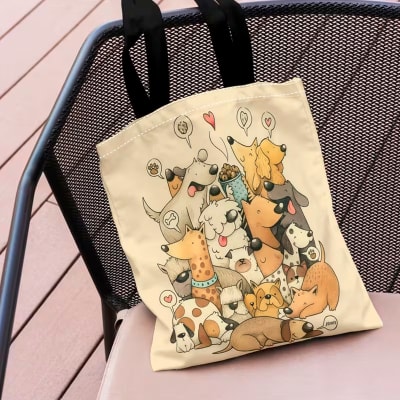 Bolso Tote diseño perritos