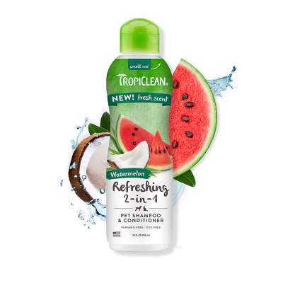 TropiClean shampoo 2en1 de sandía y coco