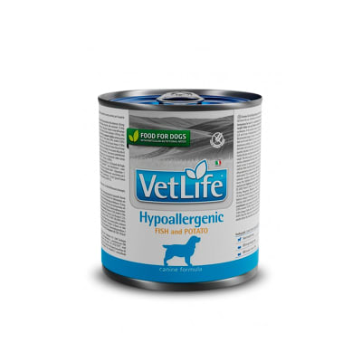 Vet Life Perro Hipoalergénico Pescado y Papa Lata 300g