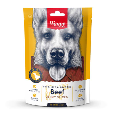 Snack para perro Wanpy Soft Beef Jerky Slices