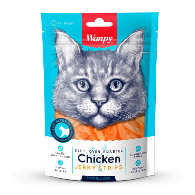 Snack para gato Wanpy Soft Chicken Jerky Strips