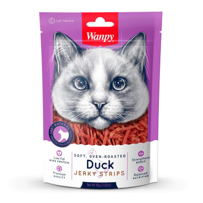 Snack para gato Wanpy Soft Duck Jerky Strips