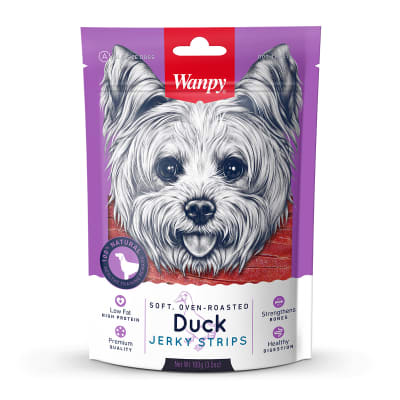 Snack para perro Wanpy Soft Duck Jerky Strips