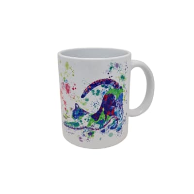 Tazón blanco Whee Cat Lover Gato Yoga