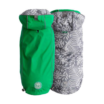 GFPET Impermeable reversible verde/gris claro Talla XS