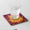 Posavasos de gato naranjo estilo vitral (1 Unidad) 2