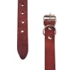 Collar de cuero para perro color café Talla M 2