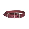 Collar de cuero para perro color tinto Talla M 0