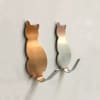 Colgadores metálicos Gato, dorado y plateado claro 0
