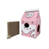 BRNX Casa para gatos maxi diseño caja de leche rosado 6
