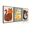 Set de 3 láminas de gatos (20 x 25 cm) 0